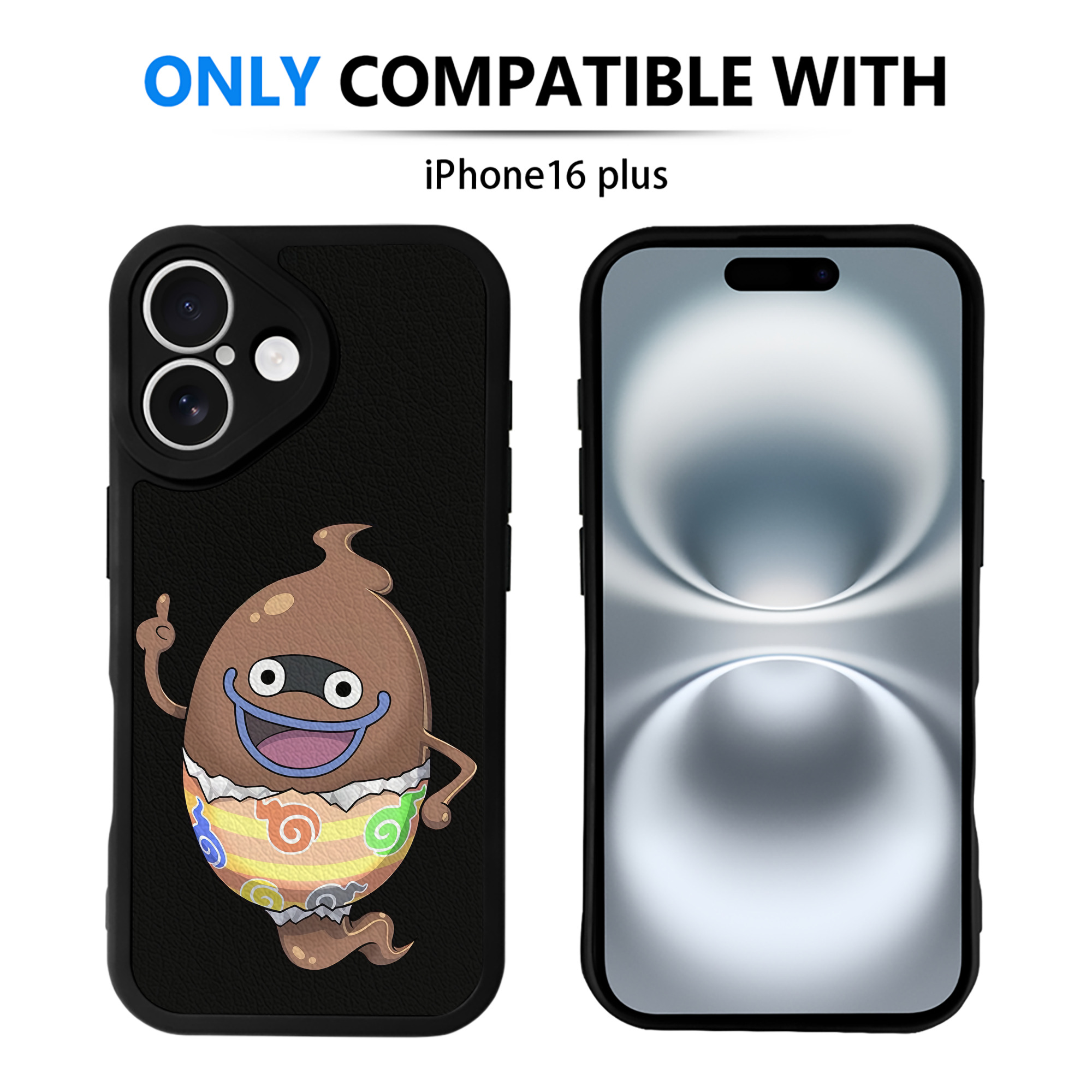 （画像用） 妖怪ウォッチ Yo-kai Watch 【iPhone 16シリーズ対応】シリコンスマホケース（レザー調） 材質：シリコン